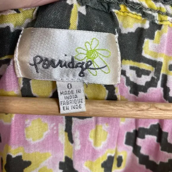 Anthropologie Porridge Sprightly Belted Shirtdress Women’s 0 Bohemian Peasant - Picture 3 of 8